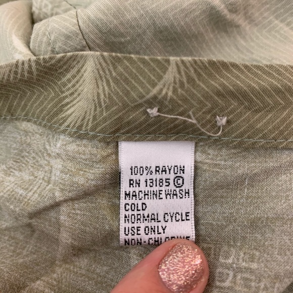 Pierre Cardin: Button Front Palm Hawaiian Shirt L - Picture 8 of 10